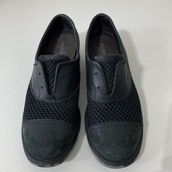 Sorel Major Oxford Black Mesh Sz 6.5 - Picture 2 of 8